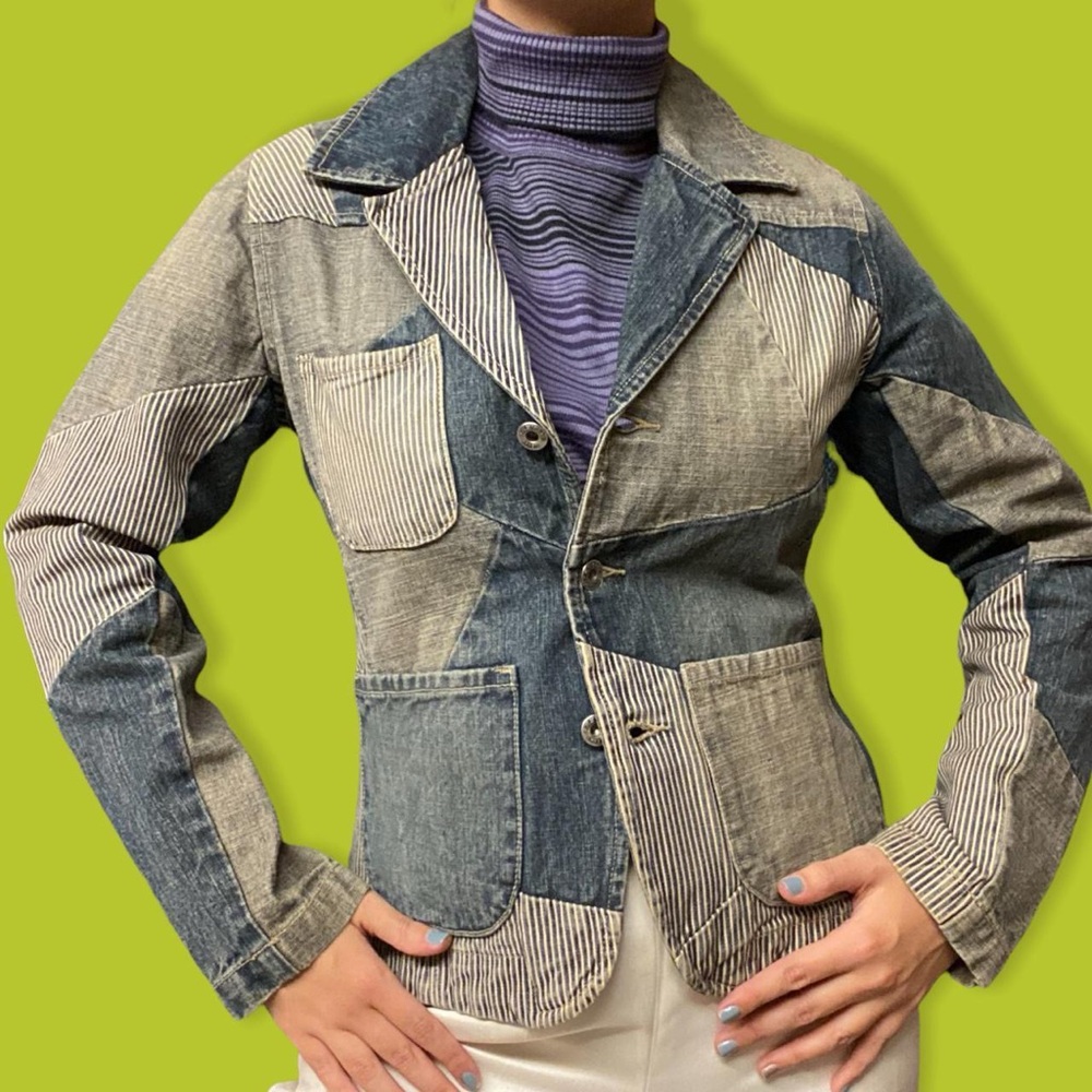Patchwork Denim Jacket - image 1